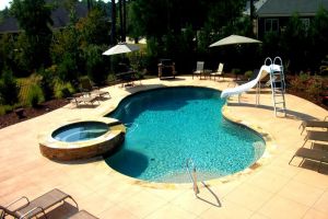 Gunite Pool with Outdoor Living Additions